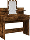 vidaXL - Kaptafel - met - LED - 100x40x130 - cm - gerookt - eikenkleurig