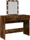 vidaXL - Kaptafel - met - LED - 100x40x130 - cm - gerookt - eikenkleurig