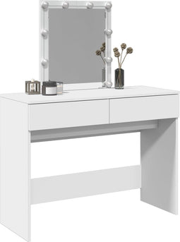 vidaXL - Kaptafel - met - LED - 100x40x130 - cm - wit