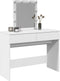 vidaXL - Kaptafel - met - LED - 100x40x130 - cm - wit