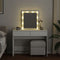 vidaXL - Kaptafel - met - LED - 100x40x130 - cm - wit