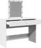 vidaXL - Kaptafel - met - LED - 100x40x130 - cm - wit
