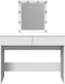vidaXL - Kaptafel - met - LED - 100x40x130 - cm - wit