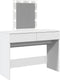 vidaXL - Kaptafel - met - LED - 100x40x130 - cm - wit