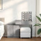 vidaXL - Kaptafel - met - LED - 115x37x110,5 - cm - betongrijs