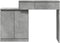 vidaXL - Kaptafel - met - LED - 115x37x110,5 - cm - betongrijs
