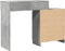 vidaXL - Kaptafel - met - LED - 115x37x110,5 - cm - betongrijs