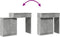 vidaXL - Kaptafel - met - LED - 115x37x110,5 - cm - betongrijs