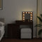 vidaXL - Kaptafel - met - LED - 115x37x110,5 - cm - bruin - eikenkleurig