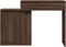 vidaXL - Kaptafel - met - LED - 115x37x110,5 - cm - bruin - eikenkleurig