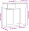 vidaXL - Kaptafel - met - LED - 115x37x110,5 - cm - gerookt - eikenkleurig