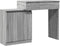 vidaXL - Kaptafel - met - LED - 115x37x110,5 - cm - grijs - sonoma - eikenkleurig