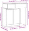 vidaXL - Kaptafel - met - LED - 115x37x110,5 - cm - grijs - sonoma - eikenkleurig