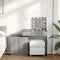 vidaXL - Kaptafel - met - LED - 115x37x110,5 - cm - grijs - sonoma - eikenkleurig