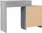 vidaXL - Kaptafel - met - LED - 115x37x110,5 - cm - grijs - sonoma - eikenkleurig
