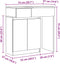 vidaXL - Kaptafel - met - LED - 115x37x110,5 - cm - sonoma - eikenkleurig