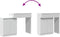 vidaXL - Kaptafel - met - LED - 115x37x110,5 - cm - wit