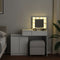 vidaXL - Kaptafel - met - LED - 115x37x110,5 - cm - wit