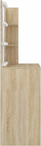 vidaXL - Kaptafel - met - LED - 74,5x40x141 - cm - bewerkt - hout - sonoma - eikenkleur