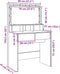 vidaXL - Kaptafel - met - LED - 80x41x134,5 - cm - gerookt - eikenkleurig