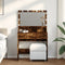 vidaXL - Kaptafel - met - LED - 80x41x134,5 - cm - gerookt - eikenkleurig