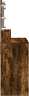 vidaXL - Kaptafel - met - LED - 80x41x134,5 - cm - gerookt - eikenkleurig