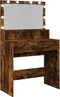 vidaXL - Kaptafel - met - LED - 80x41x134,5 - cm - gerookt - eikenkleurig