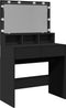 vidaXL - Kaptafel - met - LED - 80x41x134,5 - cm - zwart