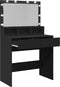 vidaXL - Kaptafel - met - LED - 80x41x134,5 - cm - zwart