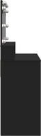 vidaXL - Kaptafel - met - LED - 80x41x134,5 - cm - zwart