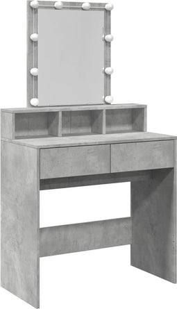 vidaXL - Kaptafel - met - LED - 80x41x144,5 - cm - betongrijs