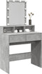 vidaXL - Kaptafel - met - LED - 80x41x144,5 - cm - betongrijs