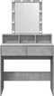 vidaXL - Kaptafel - met - LED - 80x41x144,5 - cm - betongrijs