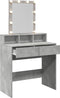 vidaXL - Kaptafel - met - LED - 80x41x144,5 - cm - betongrijs