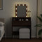 vidaXL - Kaptafel - met - LED - 80x41x144,5 - cm - bruin - eikenkleurig