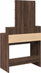 vidaXL - Kaptafel - met - LED - 80x41x144,5 - cm - bruin - eikenkleurig