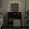 vidaXL - Kaptafel - met - LED - 80x41x144,5 - cm - gerookt - eikenkleurig