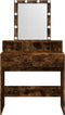 vidaXL - Kaptafel - met - LED - 80x41x144,5 - cm - gerookt - eikenkleurig