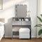 vidaXL - Kaptafel - met - LED - 80x41x144,5 - cm - grijs - sonoma - eikenkleurig