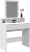 vidaXL - Kaptafel - met - LED - 80x41x144,5 - cm - wit
