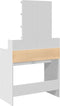 vidaXL - Kaptafel - met - LED - 80x41x144,5 - cm - wit