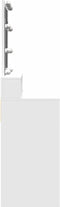 vidaXL - Kaptafel - met - LED - 80x41x144,5 - cm - wit