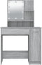 vidaXL - Kaptafel - met - LED - 86,5x35x136 - cm - grijs - sonoma - eikenkleurig