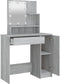 vidaXL - Kaptafel - met - LED - 86,5x35x136 - cm - grijs - sonoma - eikenkleurig