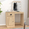 vidaXL - Kaptafel - met - LED - 90x50x132,5 - cm - bewerkt - hout - sonoma - eikenkleur