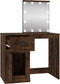 vidaXL - Kaptafel - met - LED - 90x50x132,5 - cm - bewerkt - hout - gerookt - eikenkleur