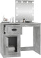 vidaXL - Kaptafel - met - LED - 90x50x132,5 - cm - bewerkt - hout - betongrijs