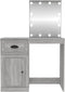 vidaXL - Kaptafel - met - LED - 90x50x132,5 - cm - bewerkt - hout - grijs - sonoma - eiken