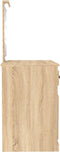 vidaXL - Kaptafel - met - LED - 90x50x132,5 - cm - bewerkt - hout - sonoma - eikenkleur