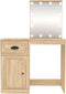 vidaXL - Kaptafel - met - LED - 90x50x132,5 - cm - bewerkt - hout - sonoma - eikenkleur